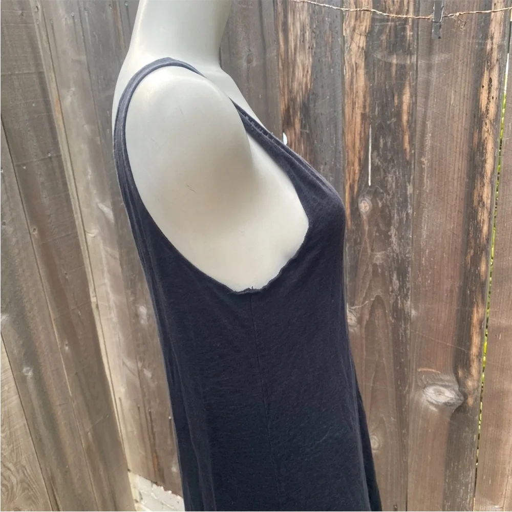 Moon & meadow linen blend Black Sleeveless Maxi Dress size large - Picture 5 of 7